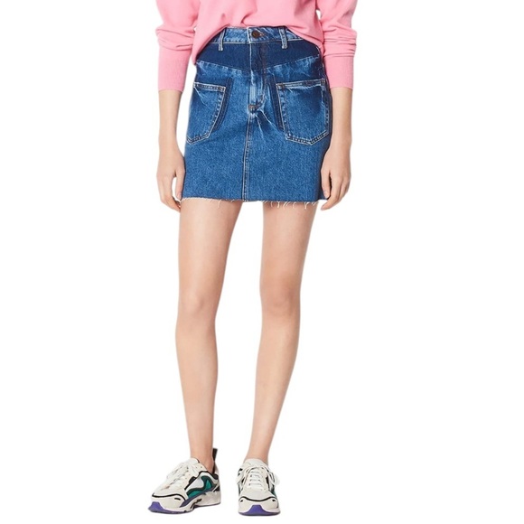 Sandro Paris Blue Denim Mini Skirt - Picture 1 of 8